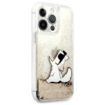 Karl Lagerfeld KLHCP13XGCFD iPhone 13 Pro Max 6,7" gold hardcase Liquid Glitter Choupette Fun - imagine 4
