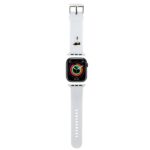 Karl Lagerfeld Strap KLAWLSLKNH Apple Watch 42/44/45/49mm white strap 3D Rubber Karl Head