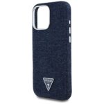 Case Guess Denim Triangle Logo MagSafe for iPhone 16 Pro blue - imagine 6