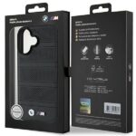 BMW BMHMP16S23PUSPK iPhone 16 6.1" black hardcase M Perforated And Stitched Line MagSafe - imagine 8
