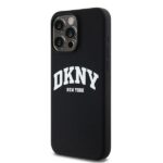 DKNY DKHMP14XSNYACH iPhone 14 Pro Max 6.7" black hardcase Liquid Silicone White Printed Logo MagSafe - imagine 2