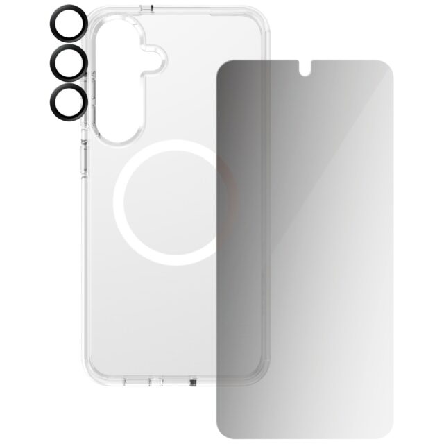 CARE by PanzerGlass Flagship 3in1 Case + Privacy Glass + Lens for Samsung Galaxy S25+ - imagine 3
