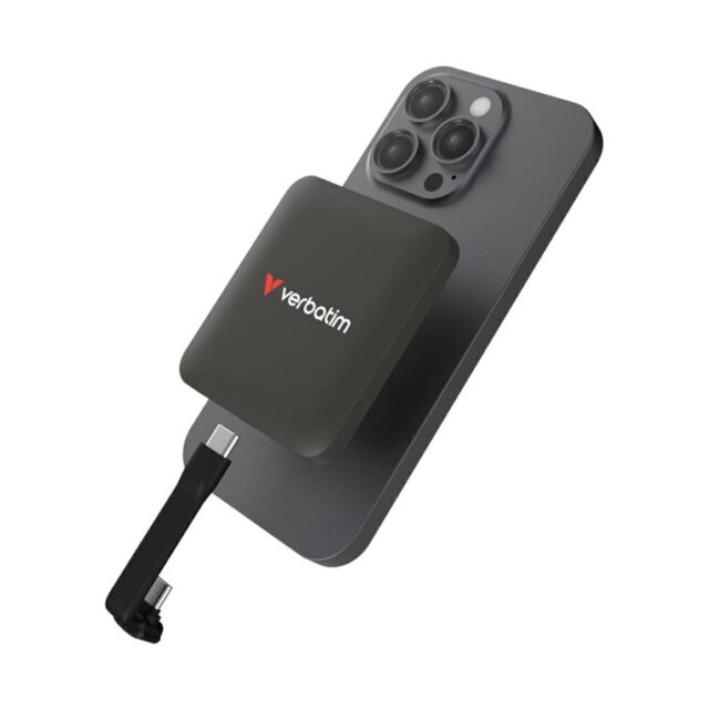 External Drive Verbatim Snapback SSD 1TB USB-C black 32061 - imagine 2