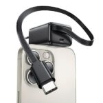 SAMS Charger 1xUSB-C with retractable USB-C Retractable PD+QC 20W Gan Fast Charging black - imagine 2