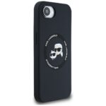 Case Karl Lagerfeld Silicone Karl&Choupette Heads MagSafe for iPhone 16e black - imagine 4