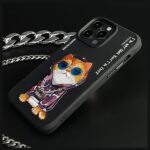 Nimmy case iPhone 15 Pro Max 6.7"        black Glasses Cool Cat - imagine 9