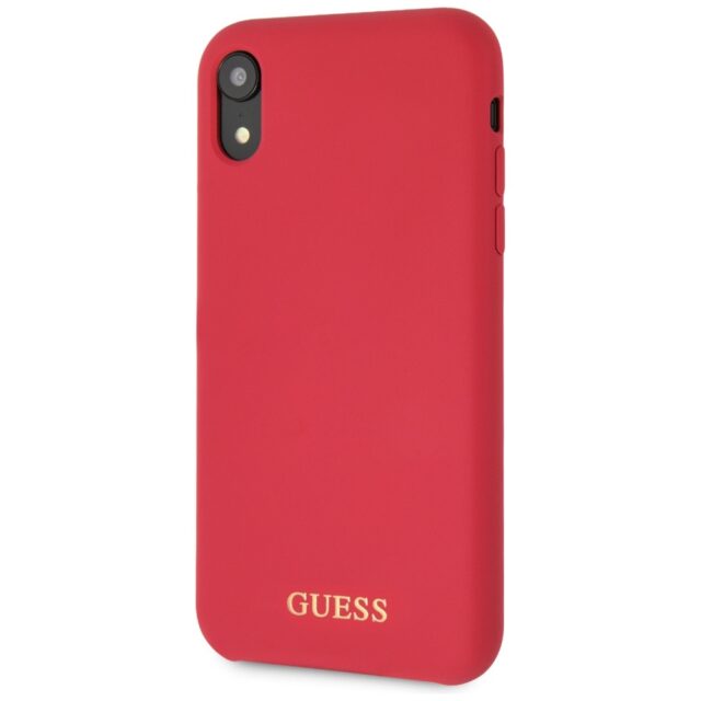 Guess GUHCI61LSGLRE iPhone Xr red hard case Silicone - imagine 2