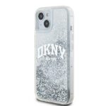 DKNY DKHCP15SLBNAET iPhone 15 / 14 / 13 6.1" white hardcase Liquid Glitter Big Logo - imagine 2