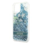 Guess GUHCP13MLFLSN iPhone 13 / 14 / 15 6,1" green hardcase Flower Liquid Glitter - imagine 6