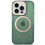 Guess GUHMP14XHTCMA iPhone 14 Pro Max 6,7" khaki hard case Gold Outline Translucent MagSafe - imagine 3