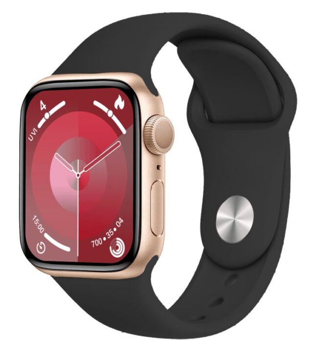 Smartband Extralink Lifestyle Smartwatch F89, Gold + Pink/Black Band - imagine 2