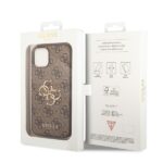 Guess GUHCP15S4GMGBR iPhone 15 / 14 / 13 6.1" brown hardcase 4G Big Metal Logo - imagine 8