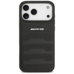 Case AMG Leather Debossed Lines Logo for  iPhone 17 Pro Max black - imagine 3