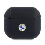BMW BMA3SSLNA AirPods 3 cover navy Geniune Leather Silver Logo