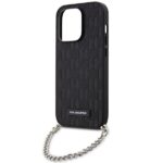Karl Lagerfeld KLHCP14LSACKLHPK iPhone 14 Pro 6.1" black hardcase Saffiano Monogram Chain - imagine 5
