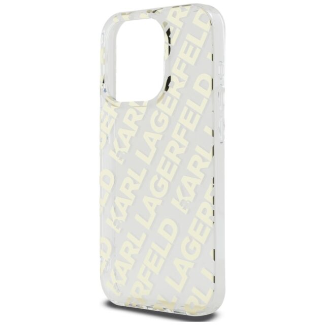 Karl Lagerfeld KLHCP15XHKFOEMD iPhone 15 Pro Max 6.7" gold hardcase IML Fullover  Logo - imagine 6