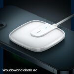 USAMS Inductive Charger US-CD159 magnetic W1 15W Extra-thin iPhone 12 series white CD159DZ02 - imagine 8