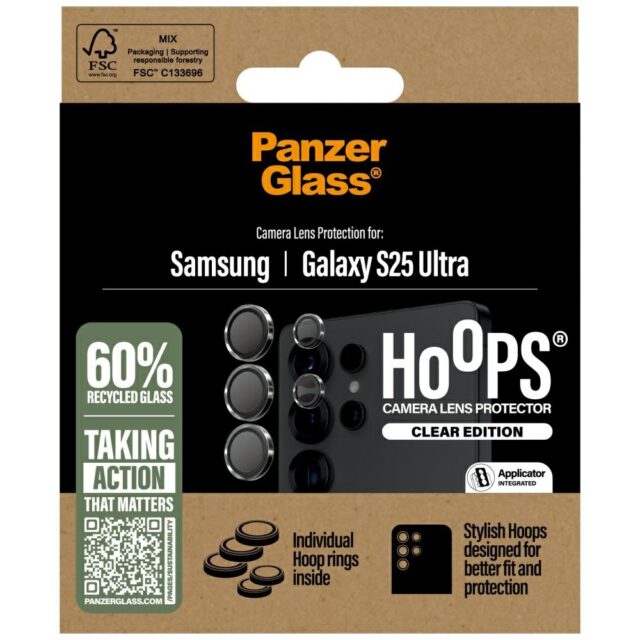 PanzerGlass Hoops Lens Protector Tempered Glass for Samsung Galaxy S25 Ultra Clear - imagine 4