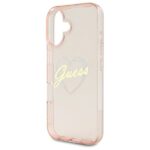 Guess GUHCP16SHCHGSPP iPhone 16 6.1" pink hardcase IML Heart - imagine 6
