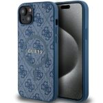 Guess GUHMP15MG4GFRB iPhone 15 Plus / 14 Plus 6.7" blue hardcase 4G Collection Leather Meta