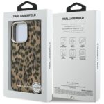 Case Karl Lagerfeld IML Leopard Pattern  MagSafe for iPhone 16 Pro brown - imagine 8