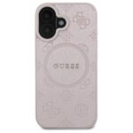 Guess GUHMP16SPSAPSMEP iPhone 16 6.1"pink hardcase Saffiano Peony Classic Logo MagSafe - imagine 3