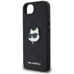 Case Karl Lagerfeld Monogram Choupette Head Pin for iPhone 16e black - imagine 6