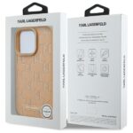 Karl Lagerfeld KLHMP16LPKHPORPE iPhone 16 Pro 6.3" hardcase beige Leather Monogram Metal Logo - imagine 8