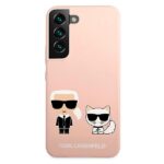 Karl Lagerfeld KLHCS22MSSKCI S22+ S906 hardcase light pink Silicone Ikonik Karl & Choupe - imagine 3