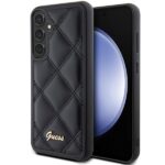 Guess GUHCS23FEPSQSQSK S23 FE S711 black hardcase Quilted Metal Logo