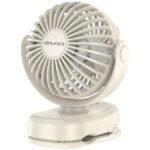Mini desk fan AWEI F45 with clip 1200mAh white
