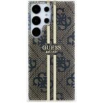 Guess GUHCS24LH4PSEGW S24 Ultra S928 brown hardcase IML 4G Gold Stripe - imagine 3