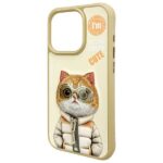 Nimmy case iPhone 15 Pro Max 6.7" khaki  Cool&Cute 2.0 Cat - imagine 4