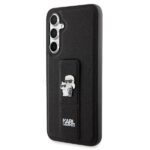 Karl Lagerfeld KLHCS23FEGSAKCPK S23 FES711 black hardcase Gripstand Saffiano Karl&Choupette P - imagine 2