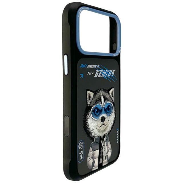 Case Nimmy Cool&Cute 2.0 Wolf for iPhone  17 Pro Max black - imagine 3