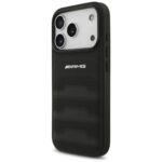 Case AMG Leather Debossed Lines Logo for iPhone 17 Pro black - imagine 2