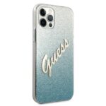 Guess GUHCP12LPCUGLSBL iPhone 12 Pro Max 6,7" blue hardcase Glitter Gradient Script - imagine 4