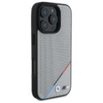BMW BMHMP16X23PUPDG iPhone 16 Pro Max 6.9" grey hardcase M Perforated Tricolor Line MagSafe - imagine 4