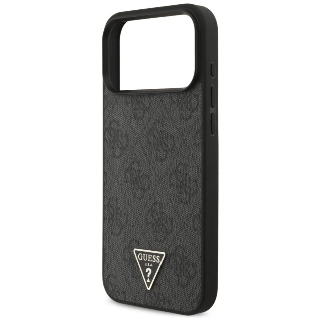 Case Guess 4G Strap Triangle Logo        MagSafe for iPhone 17 Pro Max black - imagine 6