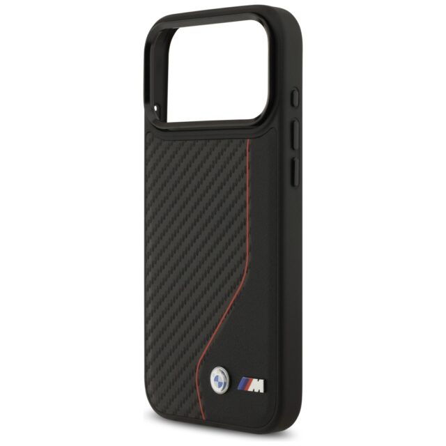Case BMW M Carbon Line & Logo MagSafe for iPhone 17 Pro Max red - imagine 6