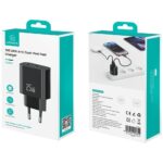 Wall Charger USAMS CC315 T65 25W   1xUSB-C 1xUSB-A Fast Charging black - imagine 9