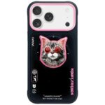 Case Nimmy Glasses Cool Cat MagSafe for  iPhone 17 black and pink