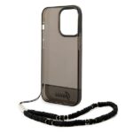 Guess GUHCP14LHGCOHK iPhone 14 Pro 6,1" black hardcase Translucent Pearl Strap - imagine 6