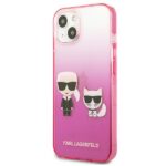 Karl Lagerfeld KLHCP13STGKCP iPhone 13 mini 5,4" hardcase pink Gradient Ikonik Karl & Choupett - imagine 2