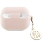 Guess GUAP23DSLGHDP AirPods Pro 2 (2022/2023) cover pink 3D Rubber 4G Diamond Charm - imagine 2