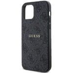 Guess GUHMP12MG4GFRK iPhone 12/12 Pro 6.1" black hardcase 4G Collection Leather Metal Logo Mag - imagine 6