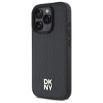 DKNY DKHMP16LPSHRPSK iPhone 16 Pro 6.3" hardcase black Repeat Pattern Stack Logo MagSafe - imagine 2