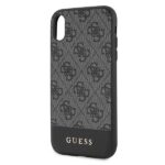 Guess GUHCI61G4GLGR iPhone Xr grey hardcase 4G Stripe Collection - imagine 3