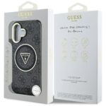 Case Guess IML Metal Glitter 4G Circle Triangle MagSafe for iPhone 16 black - imagine 8