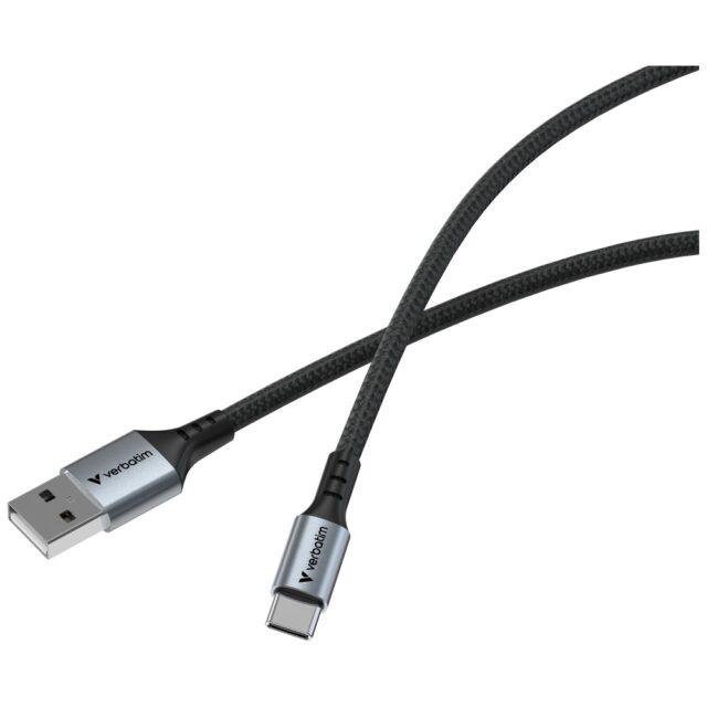 Cable Verbatim Sync & Charge USB-A to USB-C QC 120cm black 31843 - imagine 2